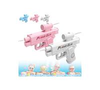 Prank Water Gun - Reverse Spray Design, Compulsive Two-Way Water Gun, Prank Squirt Gun Can Spray from Front and Back, The First Choice for Pranks for Pool Party (Pink+White)