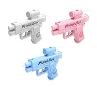 Prank Water Gun - Reverse Spray Design, Compulsive Two-Way Water Gun, Prank Squirt Gun Can Spray from Front and Back, The First Choice for Pranks for Pool Party (Azul + Rosa + Blanco)