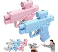 Prank Water Gun - Reverse Spray Design, Prank Squirt Gun Can Spray from Front and Back, Hilarious Novelty Toy for Parties & Summer Fun (Blue+Pink)