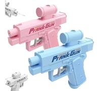 Prank Water Gun Shoots Backwards, Pink Prank Watergun from Front and Back, Creative Pranks Battle Toy Waters Guns Fight, Funny Pranks Triggered Instantly Suitable for Birthday Parties(Pink+Blue)