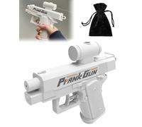 Prank Water Gun, Water Gun Prank, Two-Way Water Guns with Dual Nozzle Spray for Surprise Soaks, High-Pressure Long Range, Large Tank, Lightweight Summer Toy for Kids and Adults (White)