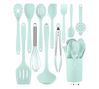Pranski Juego de utensilios de cocina de silicona, 12 piezas, apto para lavavajillas, resistente al calor hasta 392°F, antiadherente, sin BPA