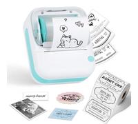 PRAOAHEI Mini impresora de etiquetas con 1 rollo de papel