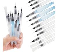 Prasacco 12 pinceles de acuarela, bolígrafos recargables de diferentes tamaños, pinceles de agua con puntas surtidas, bolígrafos de tinta y pincel de agua para pinturas, artistas, pintura, caligrafía