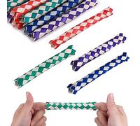 Prasacco 24 trampas chinas para dedos clásicas de bambú para dedos, regalos de fiesta de cumpleaños, relleno de bolsas de regalo (4 colores al azar)