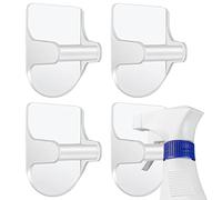 Prasacco 4 soportes para botellas de spray de montaje en pared, ganchos adhesivos para botellas de aerosol, estante creativo para botellas de agua, organizador de botellas de agua para gabinete