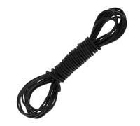 Prasacco Hilo elástico, 3 mm x 5 m, banda de goma negra, cordón elástico de nailon para hacer joyas, tendederos, camping, columpios, colgantes, cordones de zapatos