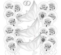 Prasacco Juego de 23 globos conmemorativos de paloma que se liberan en el cielo, globos de helio de recuerdo funerario, decoraciones conmemorativas para condolencia, funeral, aniversario, servicios