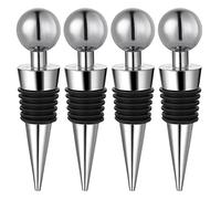 Prasacco Tapones reutilizables para botellas de vino, 4 unidades, sellador para botellas de vino, champán, prosecco, cerveza y licores