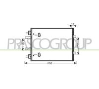 PRASCO Condensador Acondicionado Aluminio para Renault Trafic II Bus 2.0 DCI