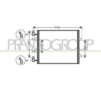 PRASCO Condensador Aire Acondicionado Aluminio para Renault Trafic II Bus 2.0