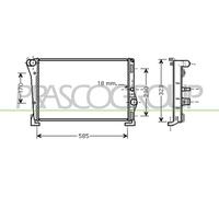 PRASCO LA002R004 Radiador, refrigeración del motor