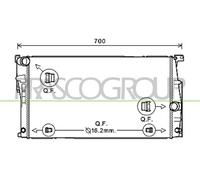 PRASCO Enfriador de Agua Radiador Aluminio para BMW 1er F20 F21 3er Touring F31