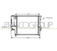 PRASCO Enfriador de Agua Radiador Aluminio para BMW 3er Cabrio E36 E30 Compacto