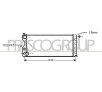 PRASCO Enfriador de Agua Radiador Aluminio para Fiat Panda 141 _ 141A _ Lancia