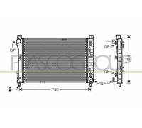 PRASCO Enfriador de Agua Radiador Aluminio para Mercedes-Benz Clase C W203 SLK