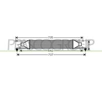 PRASCO Enfriador De Aire De Carga LLK Para Fiat Grande Punto 1.3 D Multijet