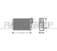 PRASCO Intercambiador De Calor Interior Para Peugeot 207 CC 1.6 16V
