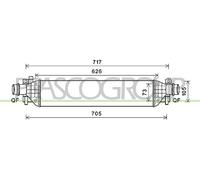 PRASCO Intercooler Enfriador Llk para Opel Mokka / X 1.4 Chevrolet Trax J13