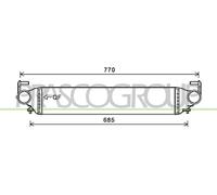 PRASCO Intercooler LLK Para Fiat 500X 1.4 1.6 D Multijet 2.0 Jeep Renegade