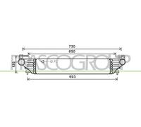 PRASCO Intercooler LLK Para Fiat Tipo Hatchback 1.4 1.6 D 1.3
