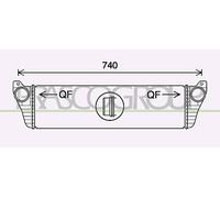 PRASCO Intercooler LLK Para Mercedes-Benz Viano CDI 2.2 Vito/Mixto Caja