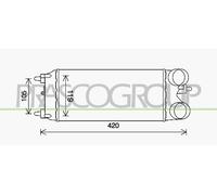 PRASCO Intercooler LLK Radiador Para Ford Fiesta VI B-Max 1.6 TDCi 1.5