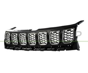 PRASCO JE0352001 Rejilla delantera cromo/negro Compatible con JEEP Compass MP, M6