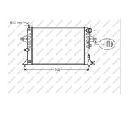 PRASCO Radiador De Agua Motor De Aluminio Para Opel Zafira A F75 Astra G CC