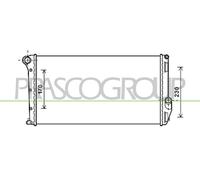 PRASCO Radiador De Agua Para Fiat Idea 1.3 D Multijet 1.6 Lancia Musa