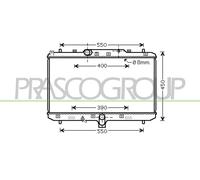 PRASCO Radiador de Agua Refrigeración Para Suzuki SX4 1.9 DDiS 4x4 Fiat Sedici