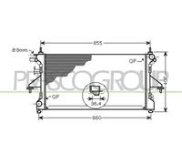 PRASCO Radiador De Motor De Aluminio Para Fiat Ducato Kasten 250_ 290_ 250