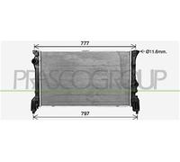 PRASCO Radiador Del Motor para Mercedes-Benz Mixto 114 CDI 116