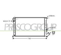 PRASCO Radiador Enfriador De Agua Para Citroën Berlingo Furgón 1.9 D 70 Peugeot