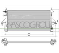 PRASCO FT930R009 Radiador, refrigeración del motor