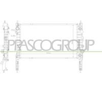 PRASCO Radiador Refrigerador de Agua para Opel Mokka/Mokka X 1.4 Chevrolet Trax