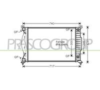 PRASCO Radiador Refrigerador de Motor Para Audi A4 2.0 1.8 T Seat Exeo ST