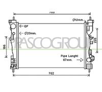 PRASCO Radiador Refrigerante Motor Para Alfa Romeo Giulietta 1.4 TB