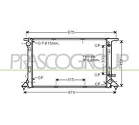PRASCO Radiador Refrigerante Motor Para Audi Q5 3.0 TDI QUATTRO