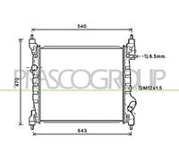 PRASCO Radiador Refrigerante Motor Para Chevrolet Spark 1.0 1.2