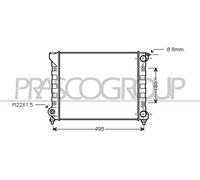 PRASCO Radiador Refrigerante Motor Para VW Golf II 1.6