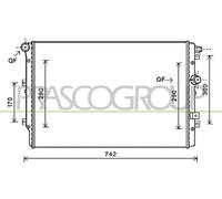 PRASCO Radiador Refrigerante Motorizado Para VW Tiguan 2.0 TDI 4MOTION