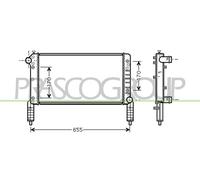 PRASCO Radiador Refrigerante Para Fiat Doblo 1.2
