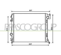 PRASCO Radiador Refrigerante Para Nissan Qashqai II 1.6 DCI X-TRAIL Renault