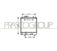 PRASCO Radiador Refrigerante Para Opel Agila (A) 1.2 16V 1.0