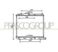 PRASCO Radiador Refrigerante Para Suzuki Splash 1.3 CDTi Opel Agila (B)