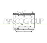 PRASCO Radiador Refrigerante Para Suzuki Swift III 1.3 1.6
