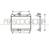 PRASCO Radiador Refrigerante Para Toyota Yaris 1.0 1.3