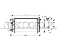 PRASCO Radiador Refrigerante Radiador De Motor Para Fiat Seicento/600 1.1