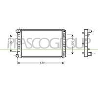 PRASCO Refrigerador de Motor Enfriador de Agua Para Fiat Punto 1.8 130 HGT